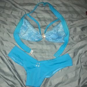 Scrunch butt sparkly bikini